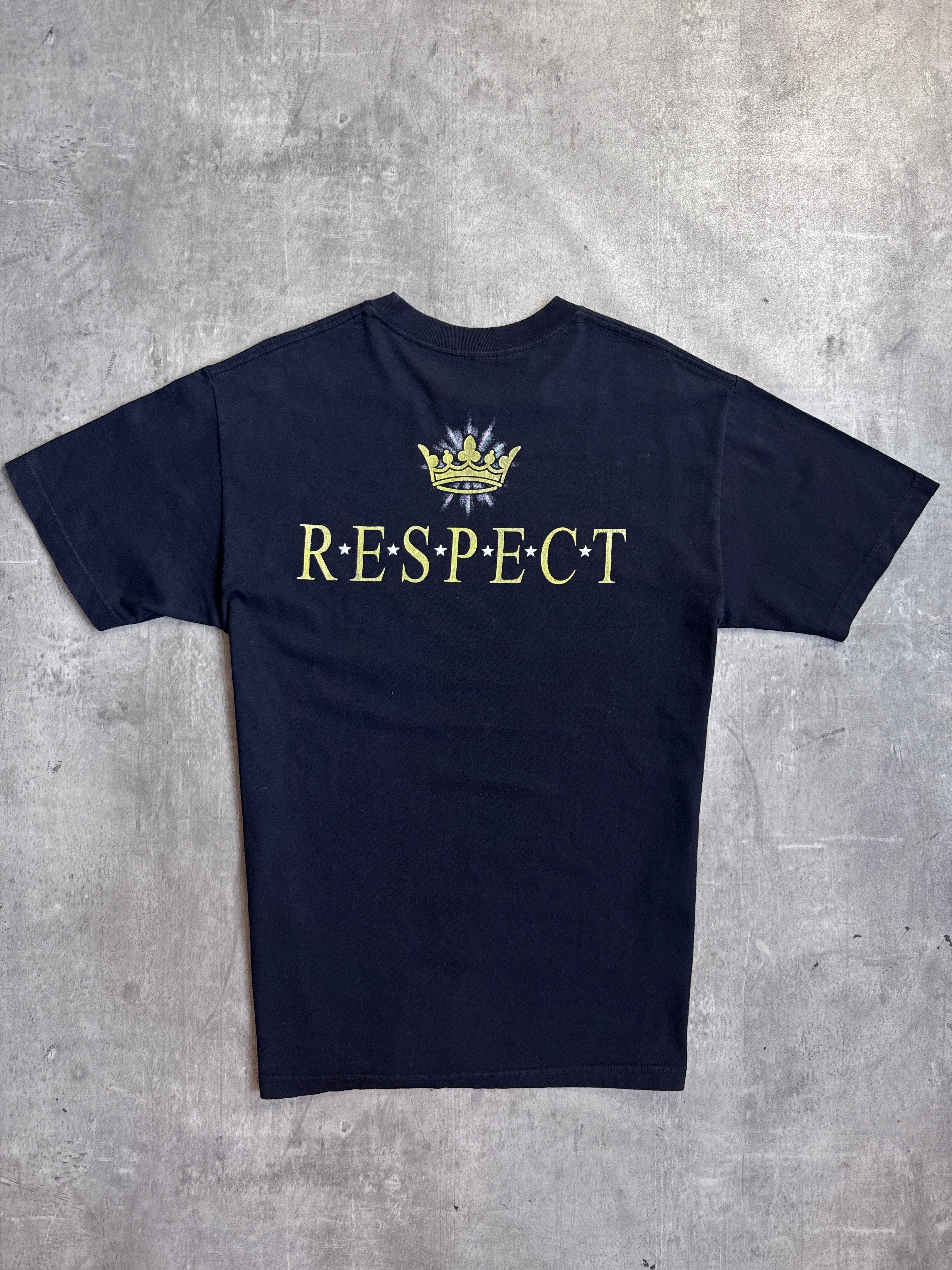 1990's Queen of Soul Aretha Franklin Respect Black Graphic Tee - Image 4