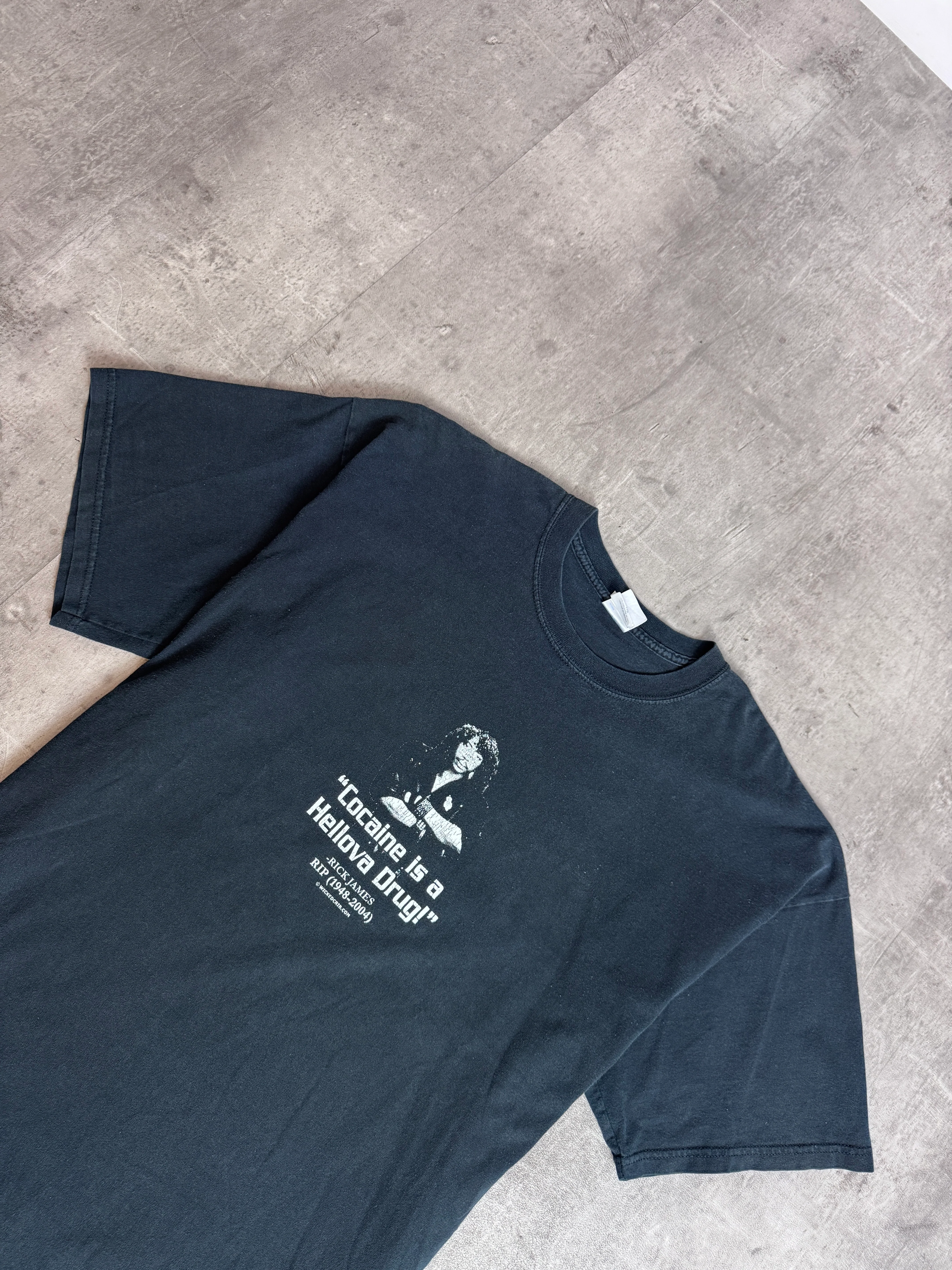 2004 Rick James Black Graphic Tee - Image 3