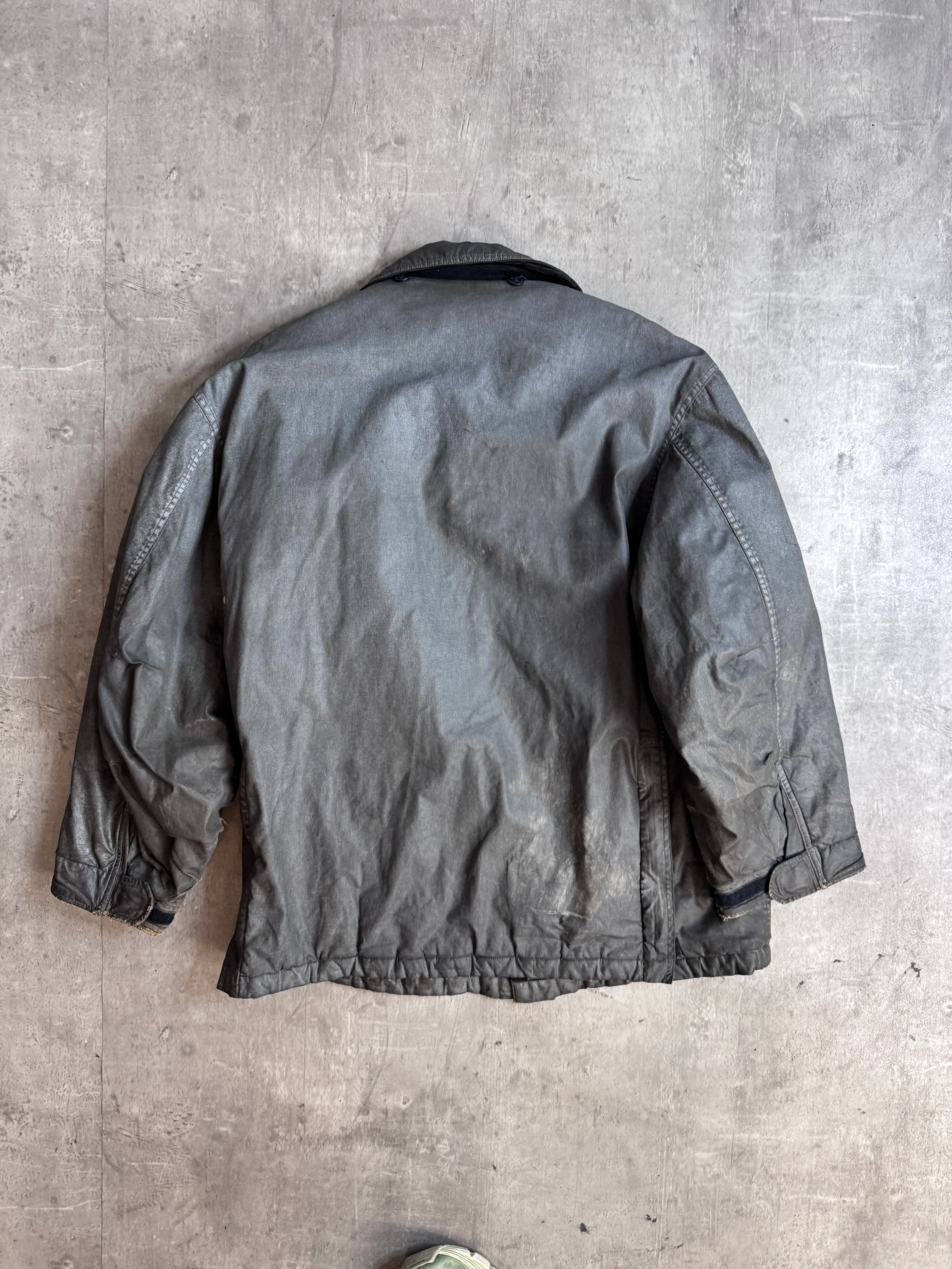 Boneville Wax Coated Distressed Quilted Jacket - Image 5