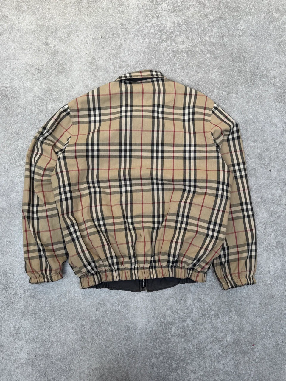 Burberry Distressed Nova Check Reversible Harrington Jacket - Image 3
