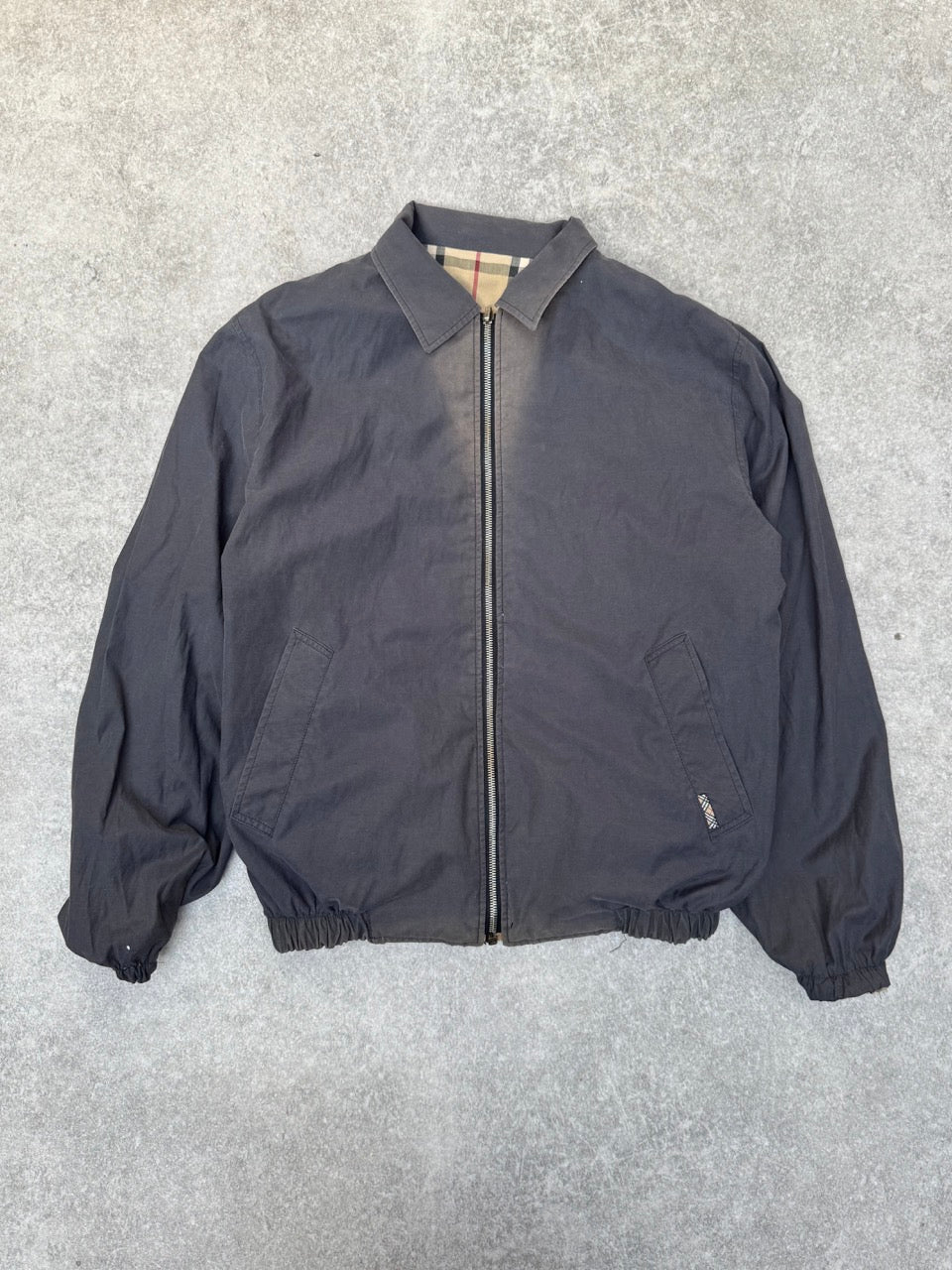 Burberry Distressed Nova Check Reversible Harrington Jacket - Image 4