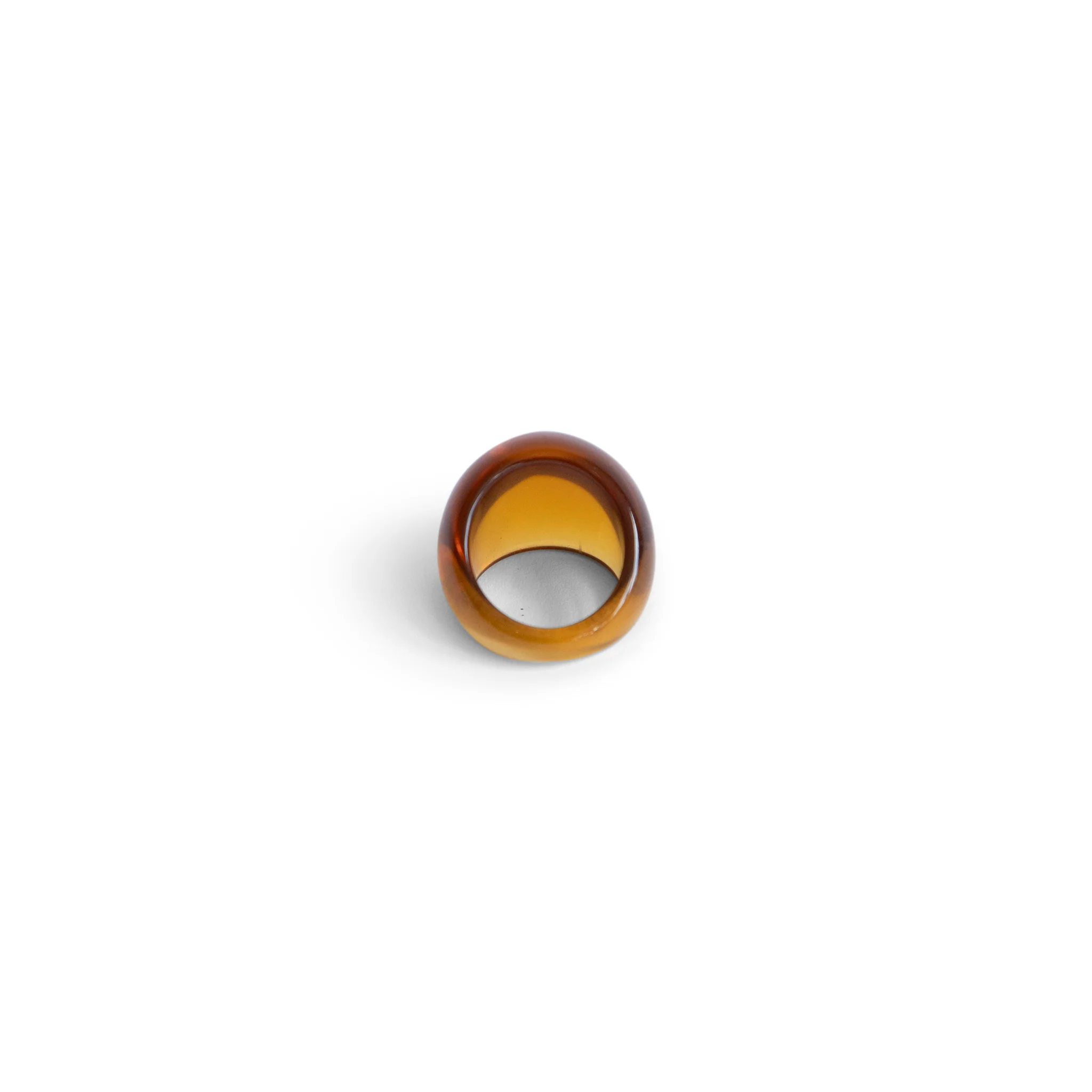Circular Brown Resin Ring - Image 3