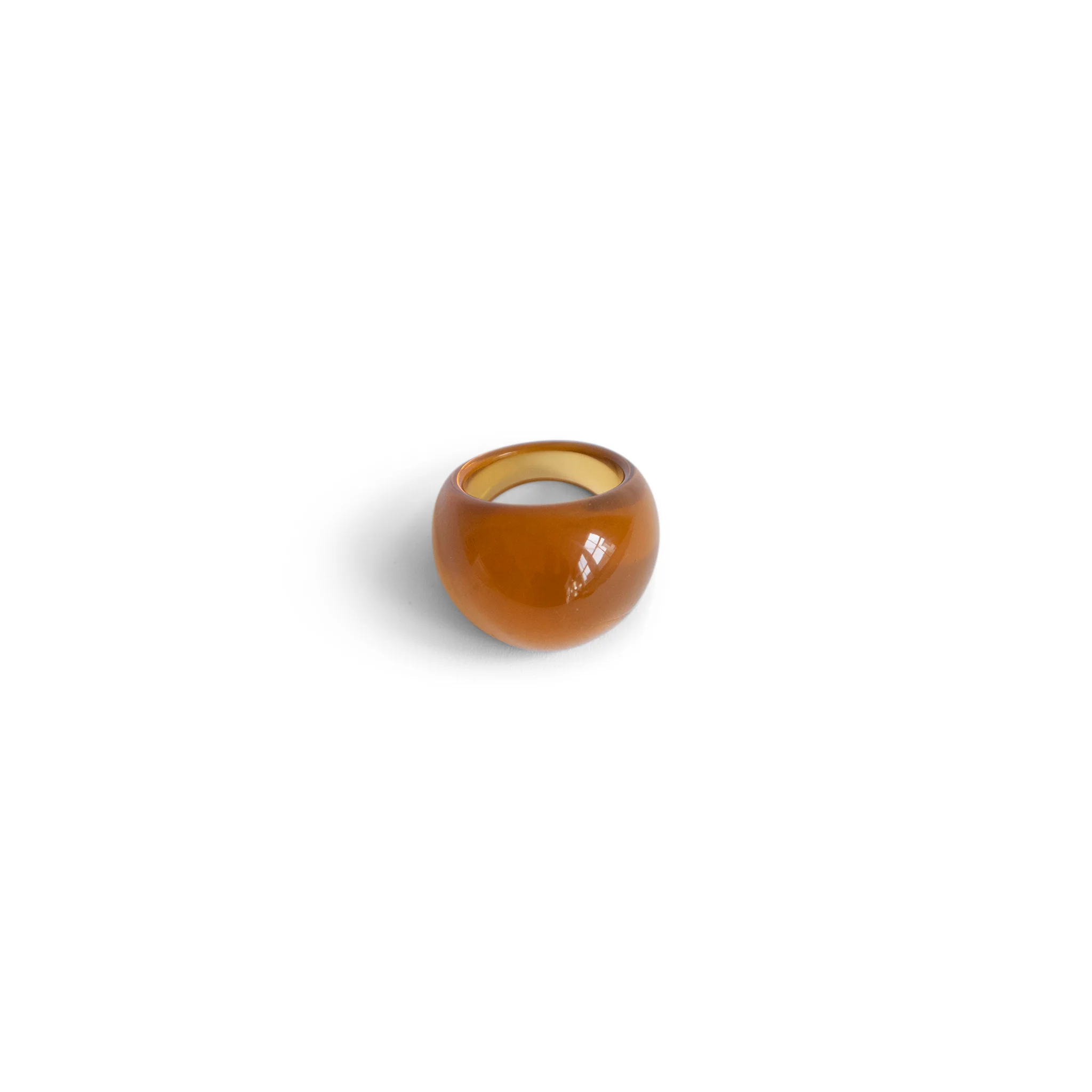 Circular Brown Resin Ring - Image 4