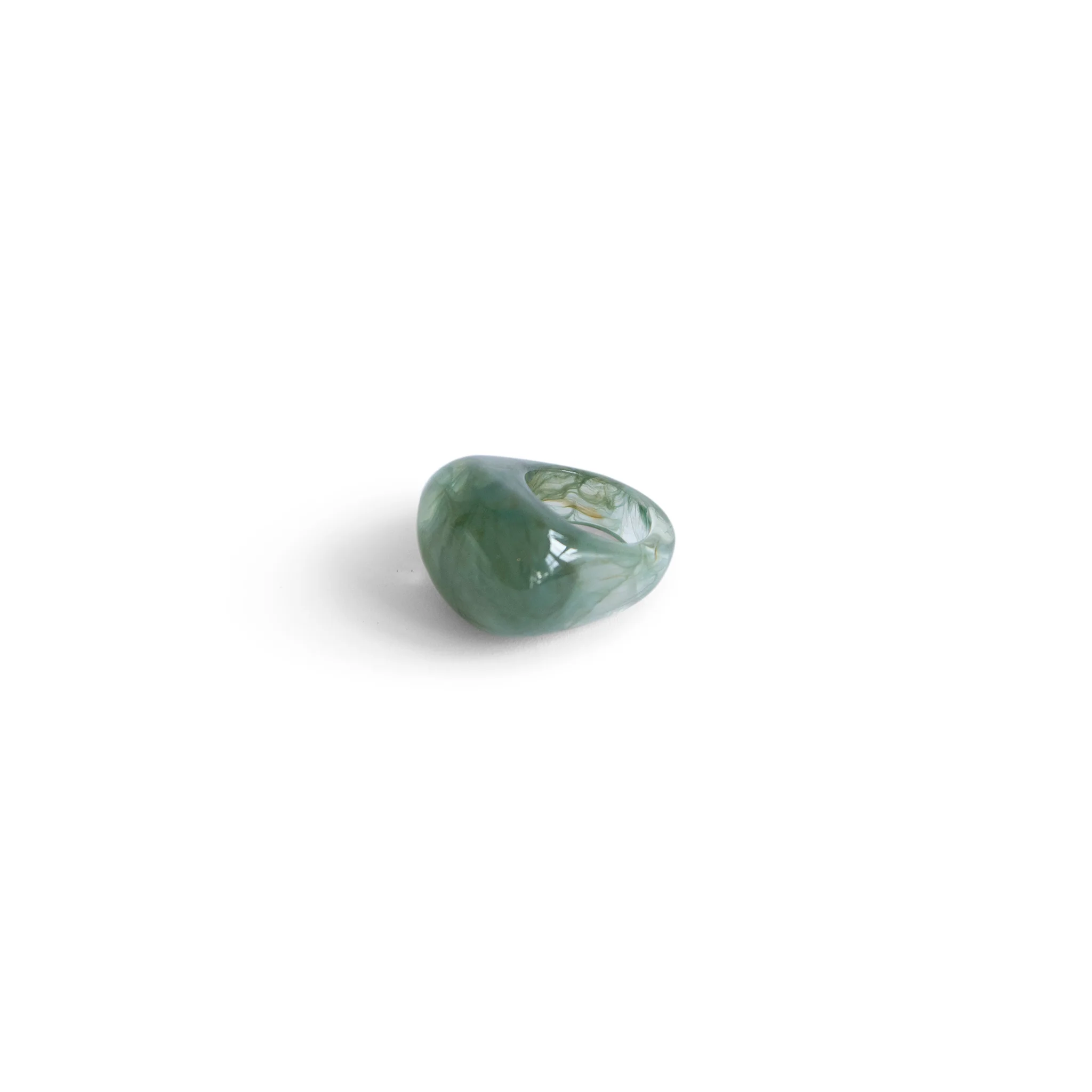 Marbeled Green Resin Ring - Image 3