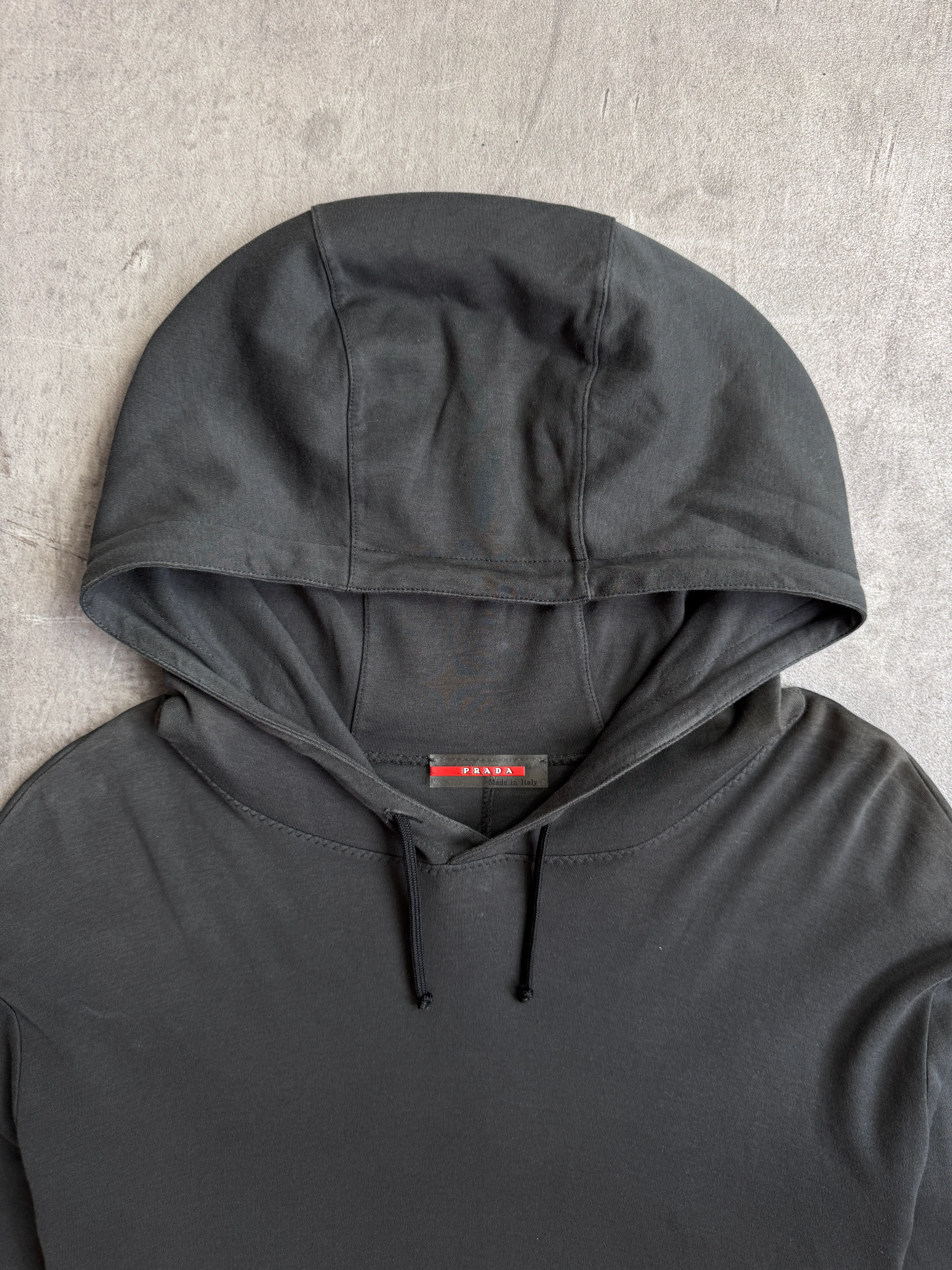 Prada Lightweight Black Cotton Hoodie - Image 3