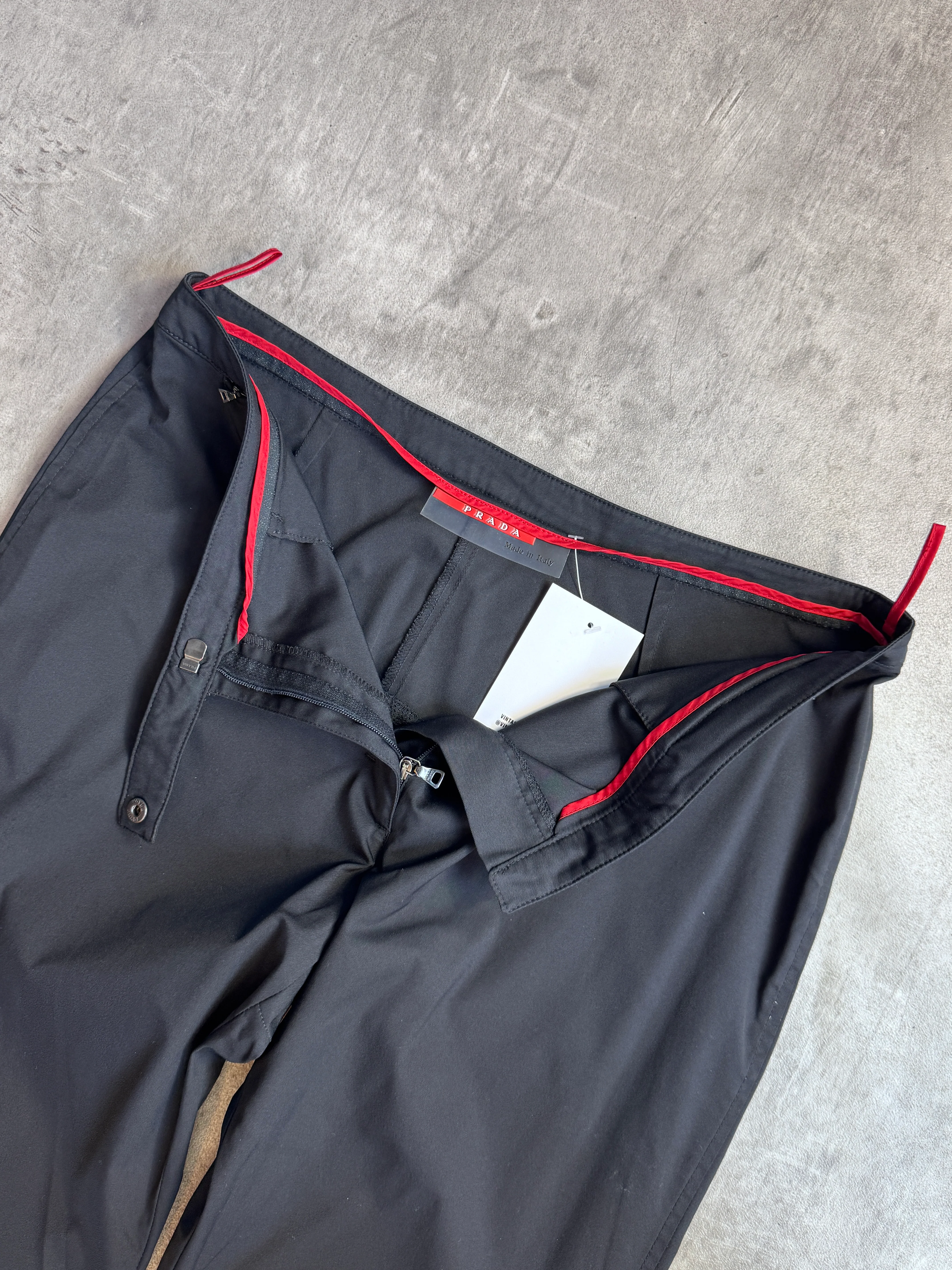 Prada Navy Lightweight Nylon Technical Trousers - Image 3