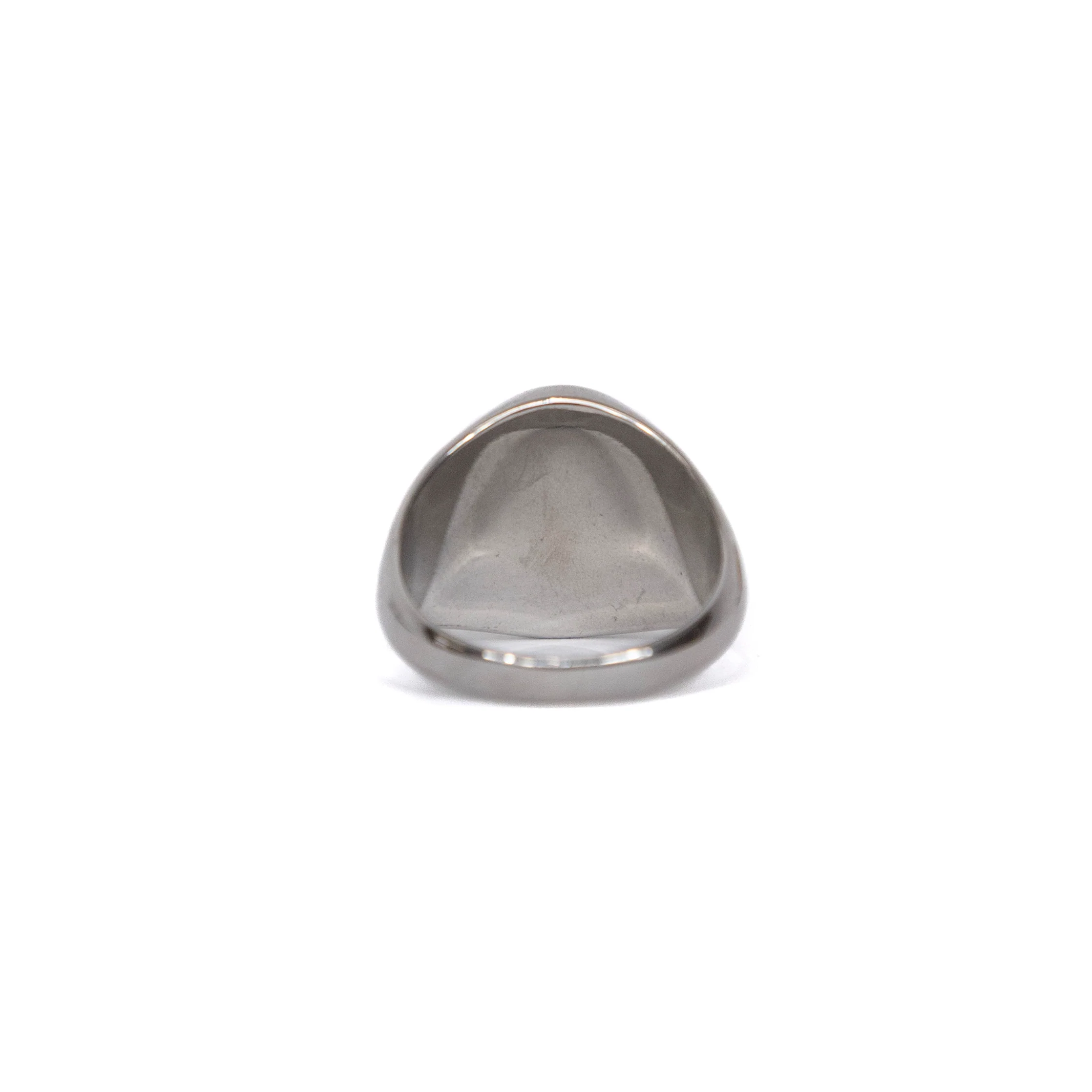 Silver Oval Signet Ring - Image 3