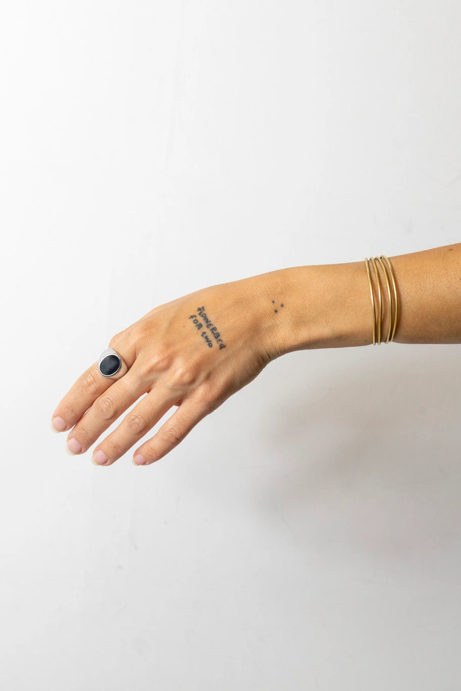 Silver Oval Signet Ring - Image 4