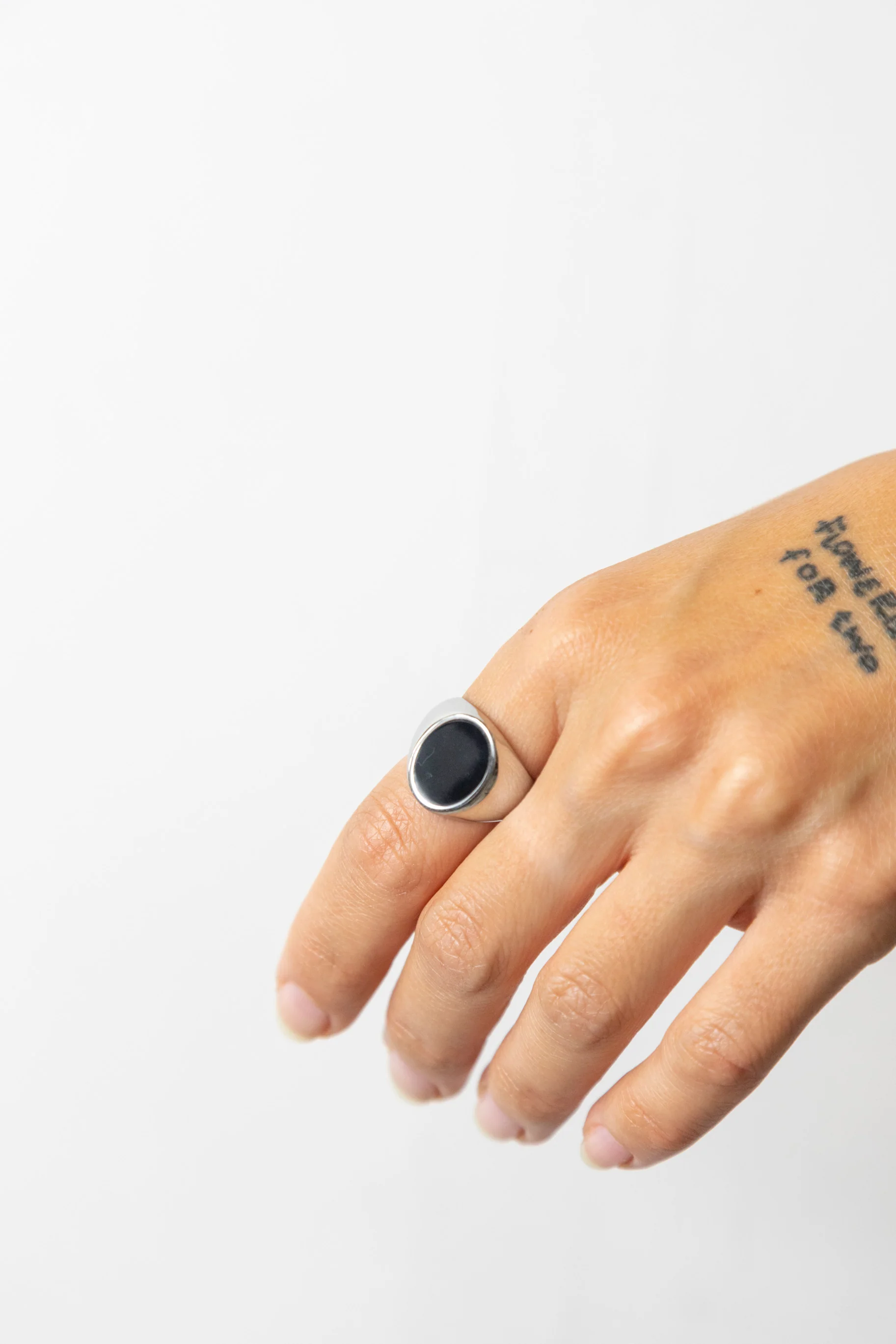 Silver Oval Signet Ring - Image 5