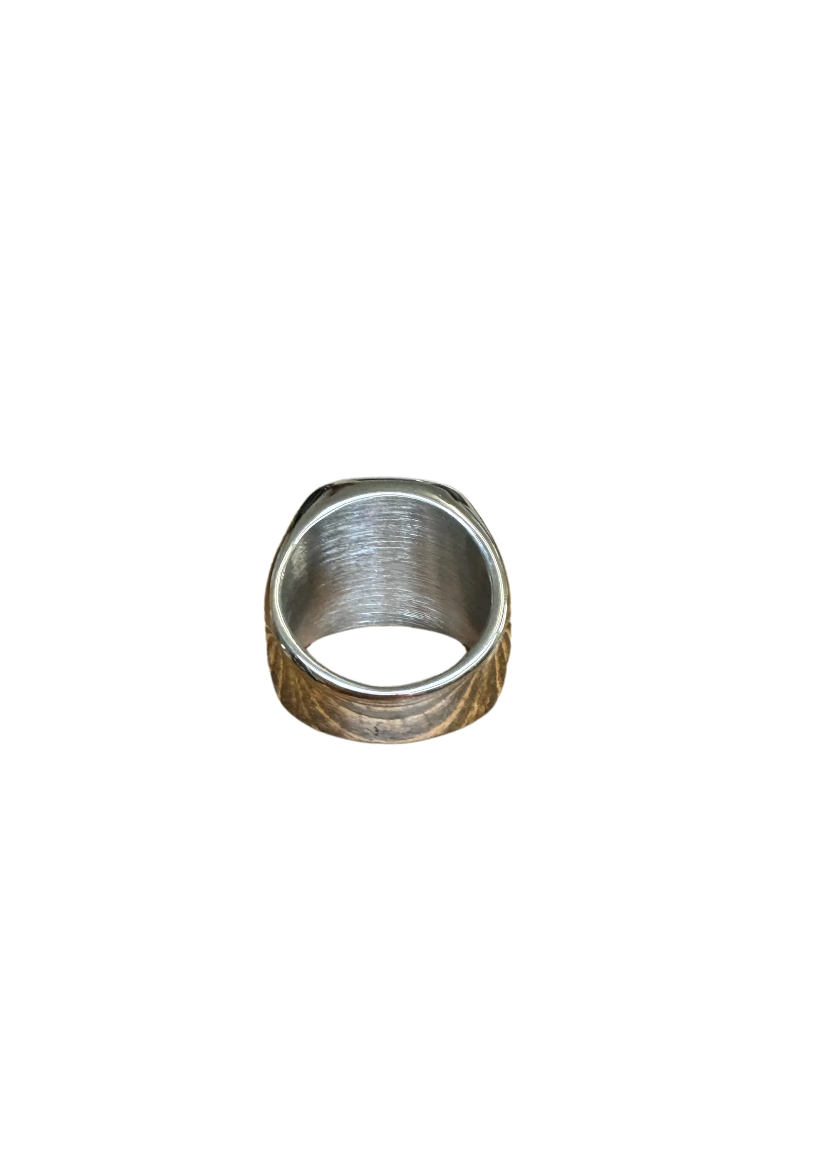 Silver Black Square Ring - Image 3