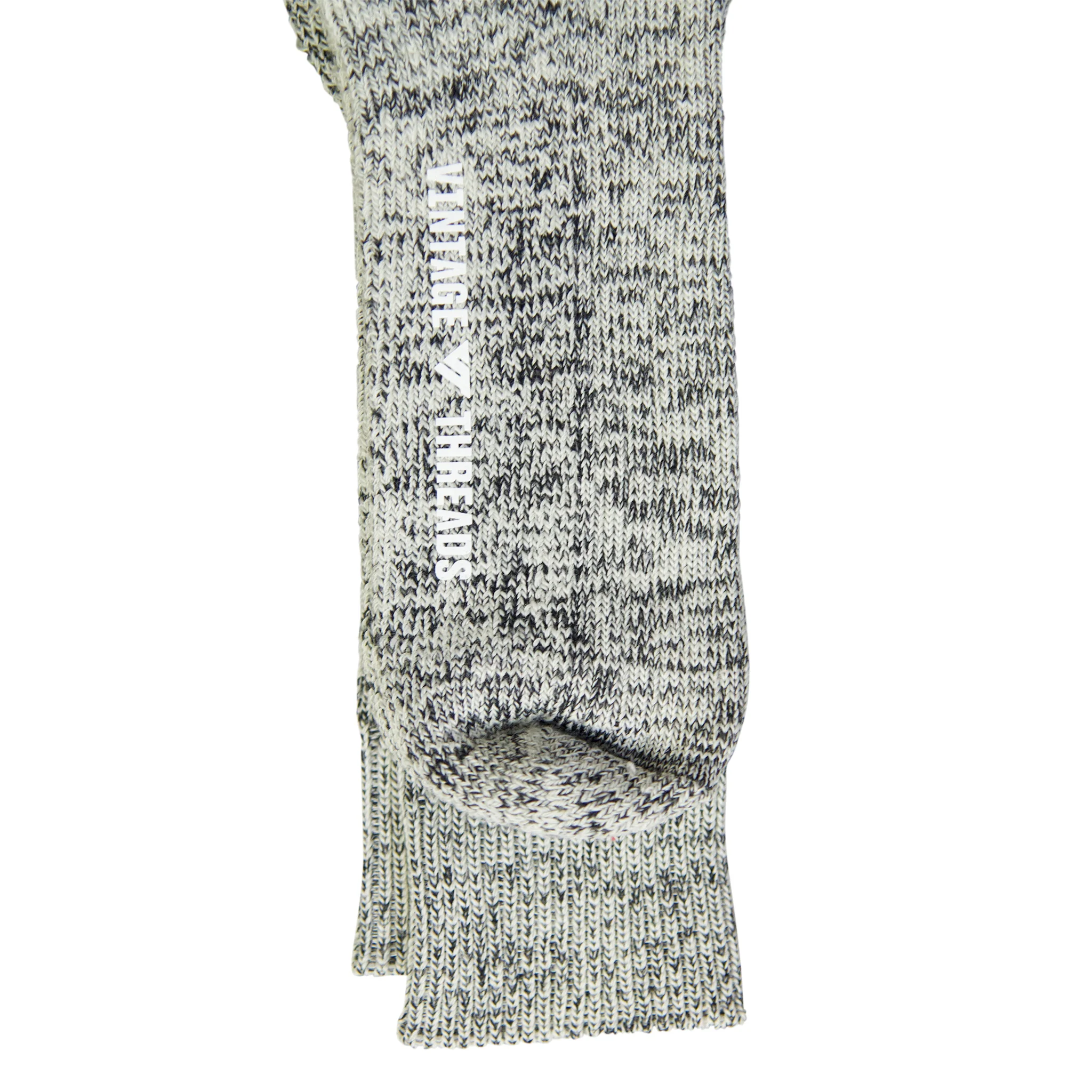 Vintage Threads Grey Mixed Knit Socks - Image 4